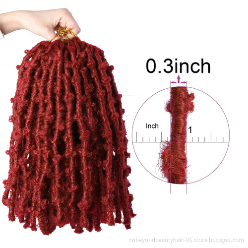 New Butterfly Locs Crochet Hair Pre looped twisted Spring twist  water wave for passion twist braiding hair